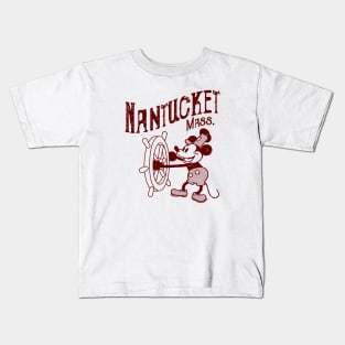 Steamboat Willie - Nantucket MA. Kids T-Shirt